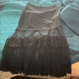 Elegant Black Lace Women's Skirt